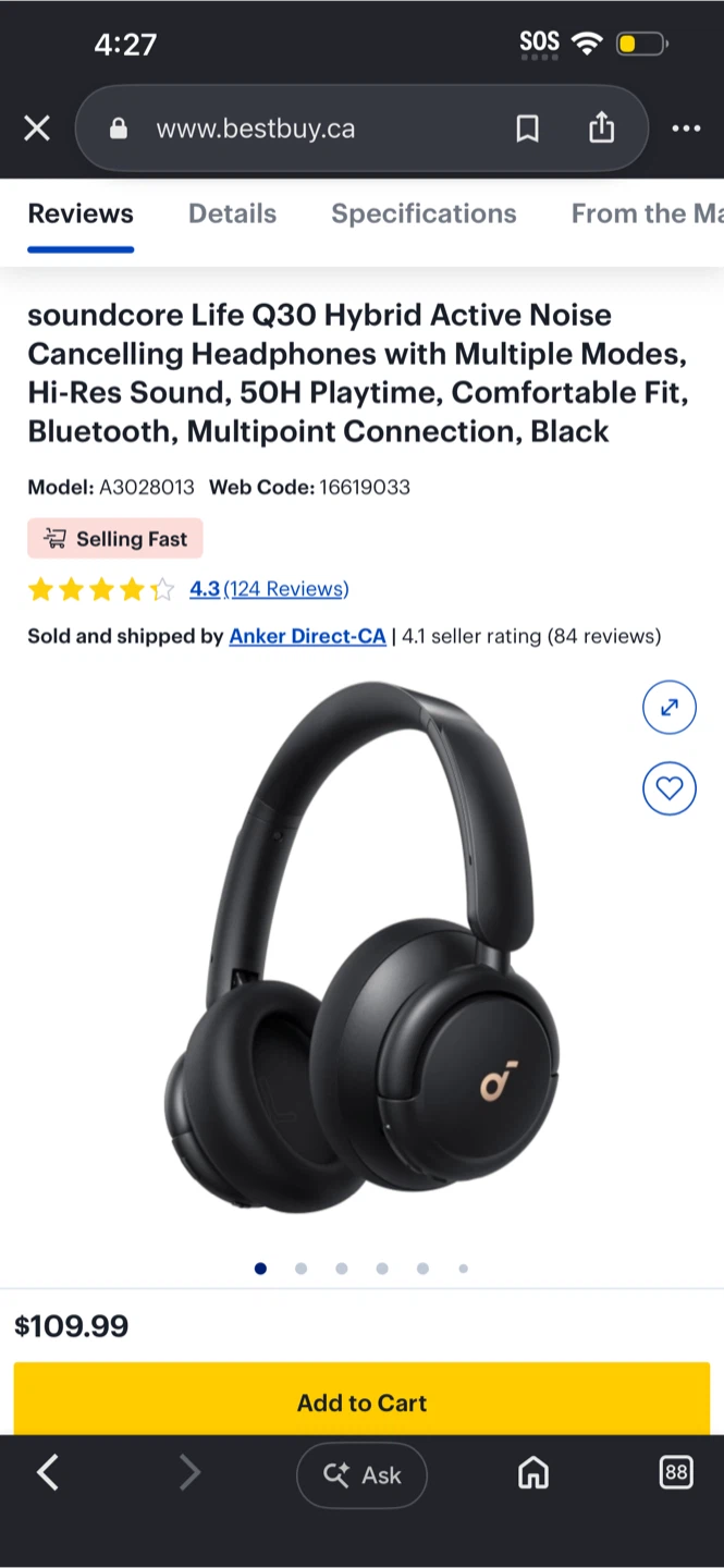 Soundcore Life Q30 Wireless Noise Cancelling Headphones - photo 2