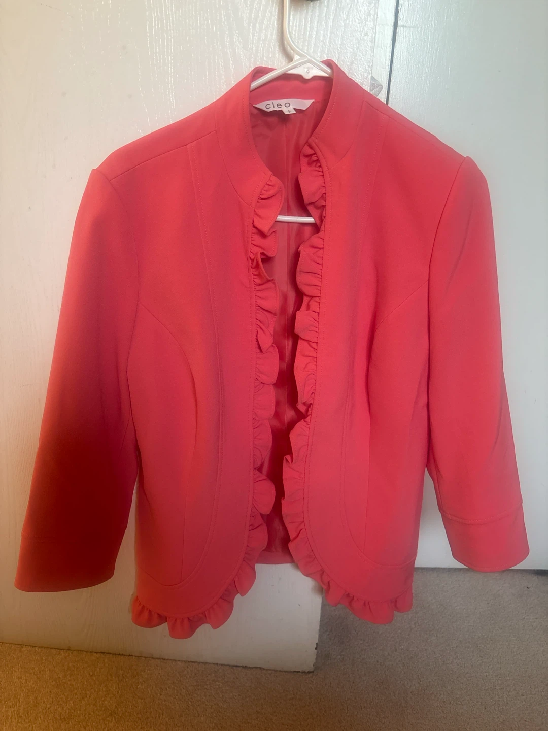 Cleo Ruffle Detail Blazer Jacket