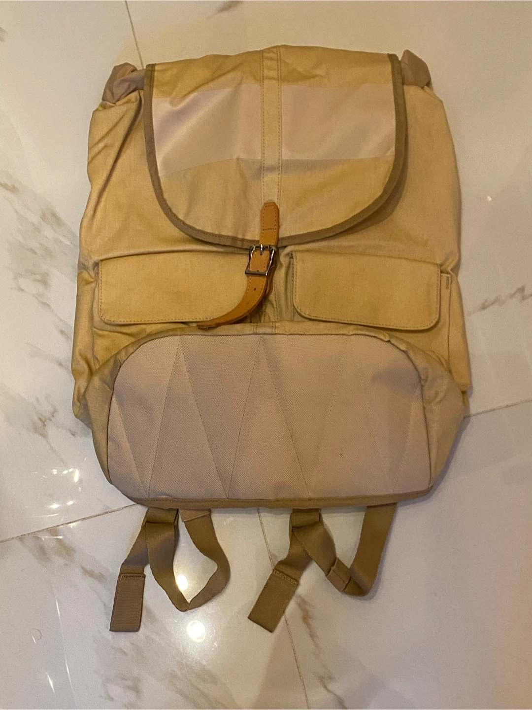 Tan Canvas Backpack