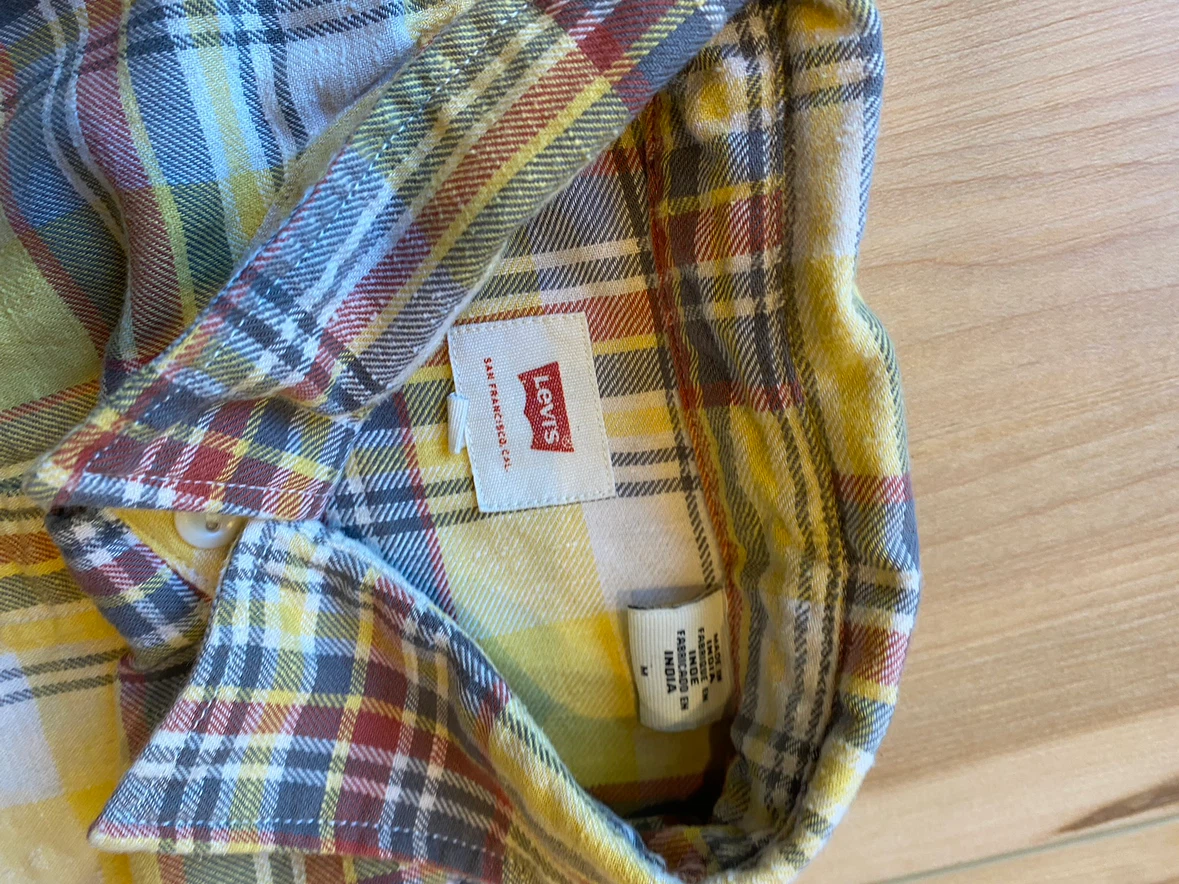 Levi's Yellow Plaid Long-Sleeve Shirt - photo 3