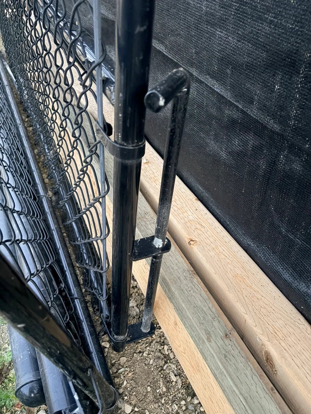 Black Chain Link Fence Swing Gate - photo 2
