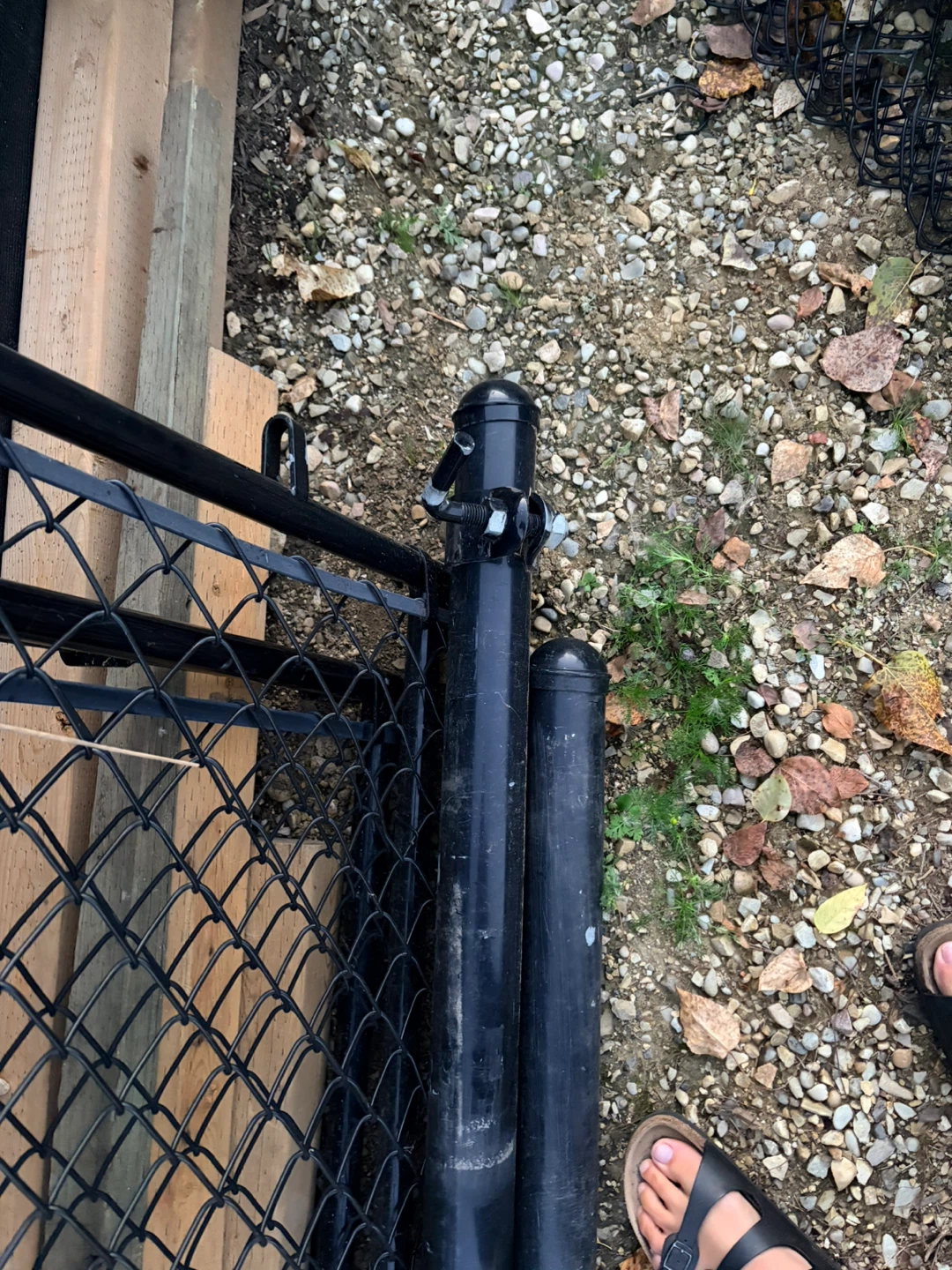Black Chain Link Fence Swing Gate - photo 3