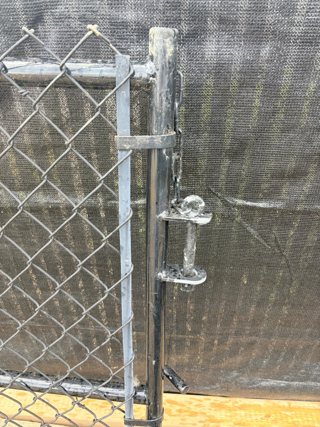 Black Chain Link Fence Swing Gate - photo 4