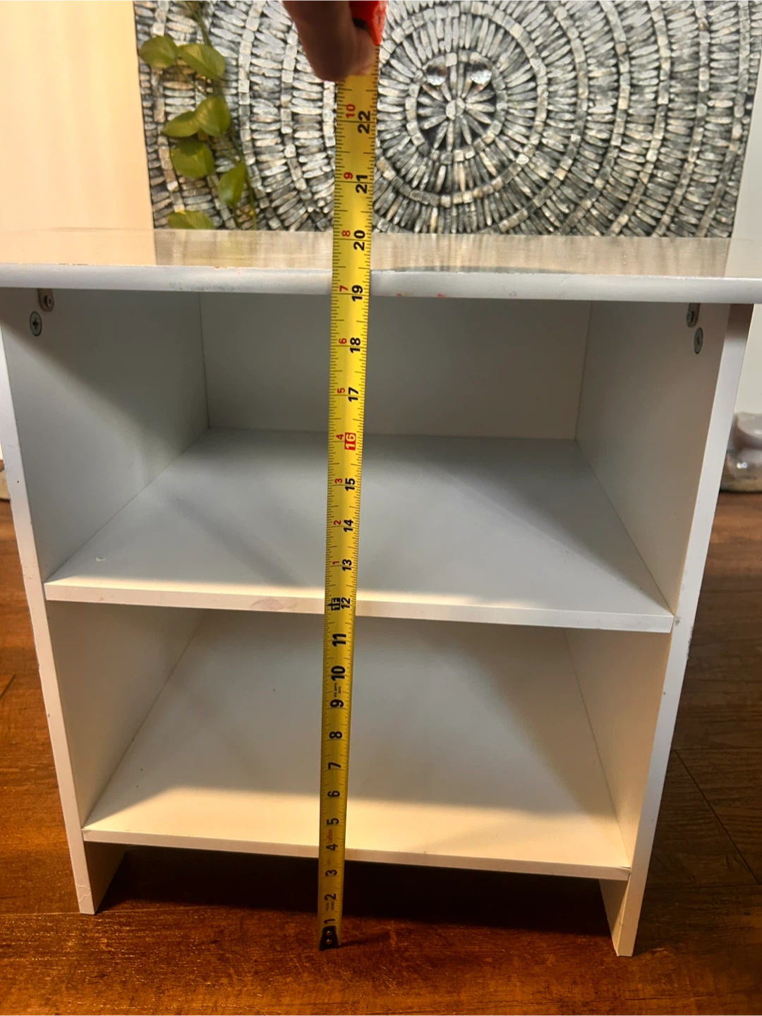 White Two-Shelf Side Table