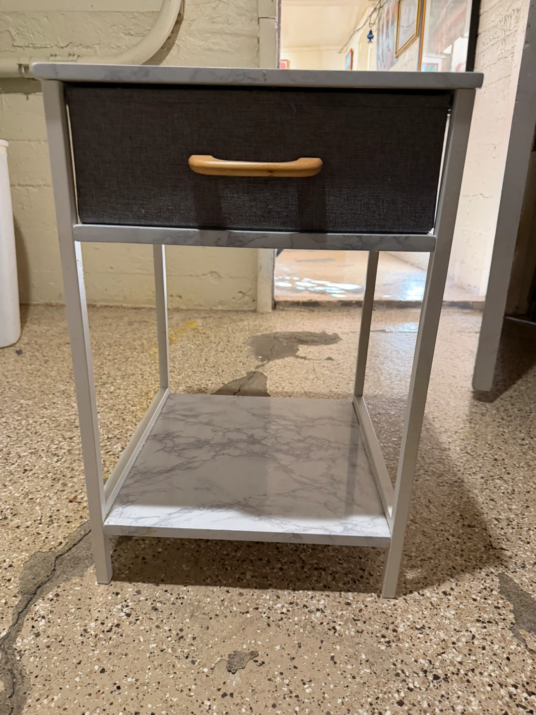 Modern Faux Marble Nightstand - photo 2