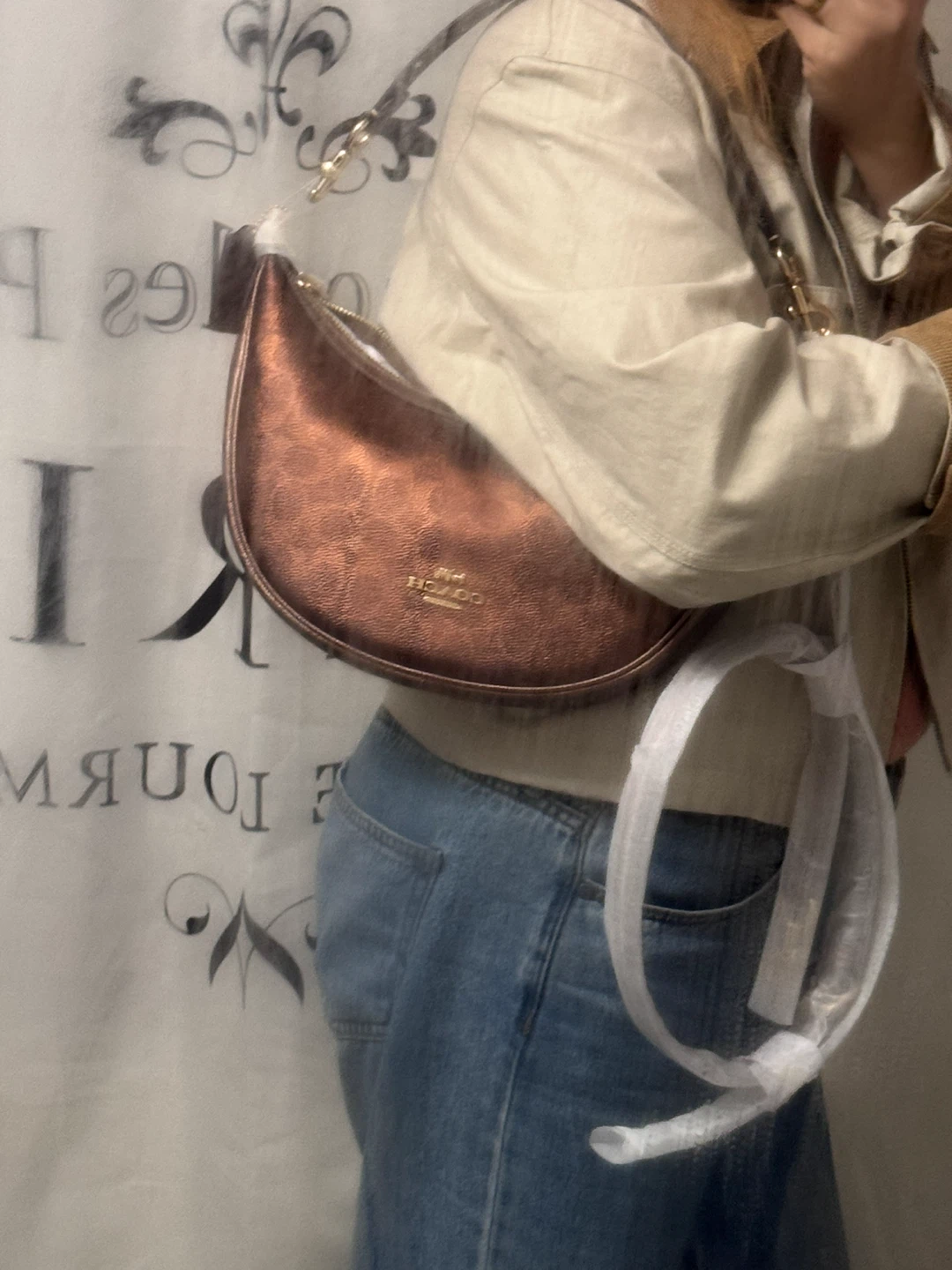 Brand New Coach  Shoulder Bag - Metallic Brown/Copper