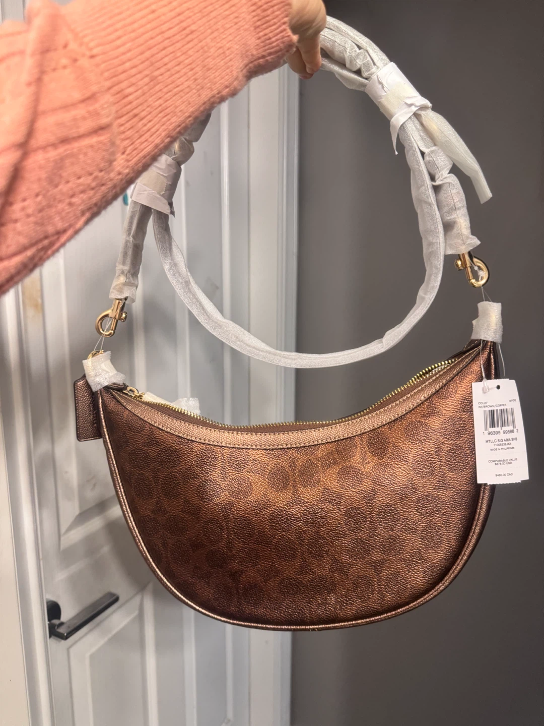 Brand New Coach  Shoulder Bag - Metallic Brown/Copper - photo 3