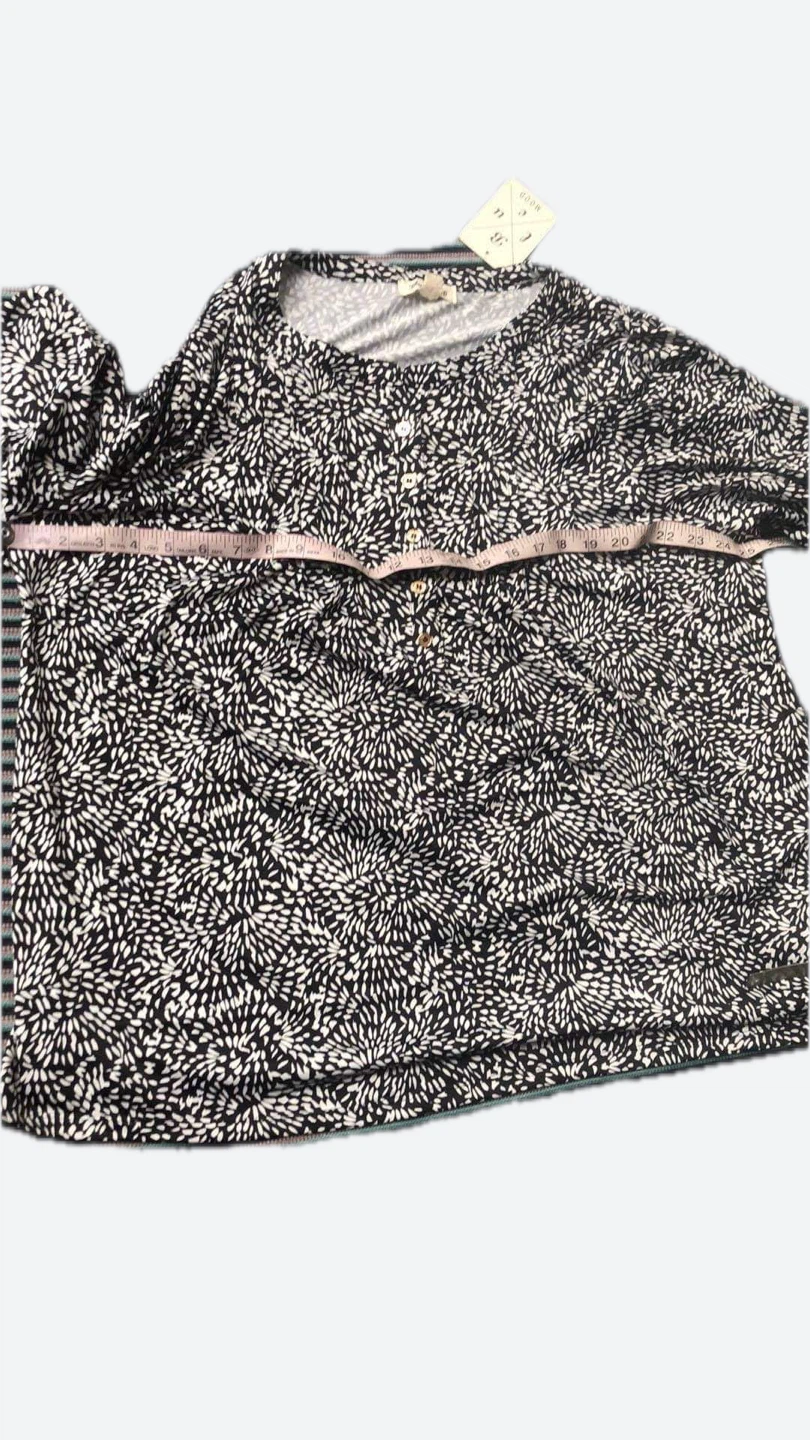 New without tags —Blue Mood Black and White Patterned Top - photo 5