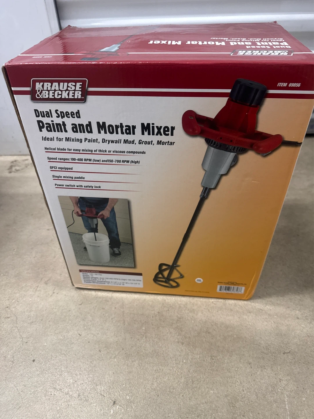 Krause & Becker Dual Speed Paint and Mortar Mixer - photo 3