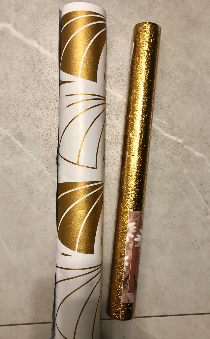Golden & white wallpaper large rolls and - photo 2