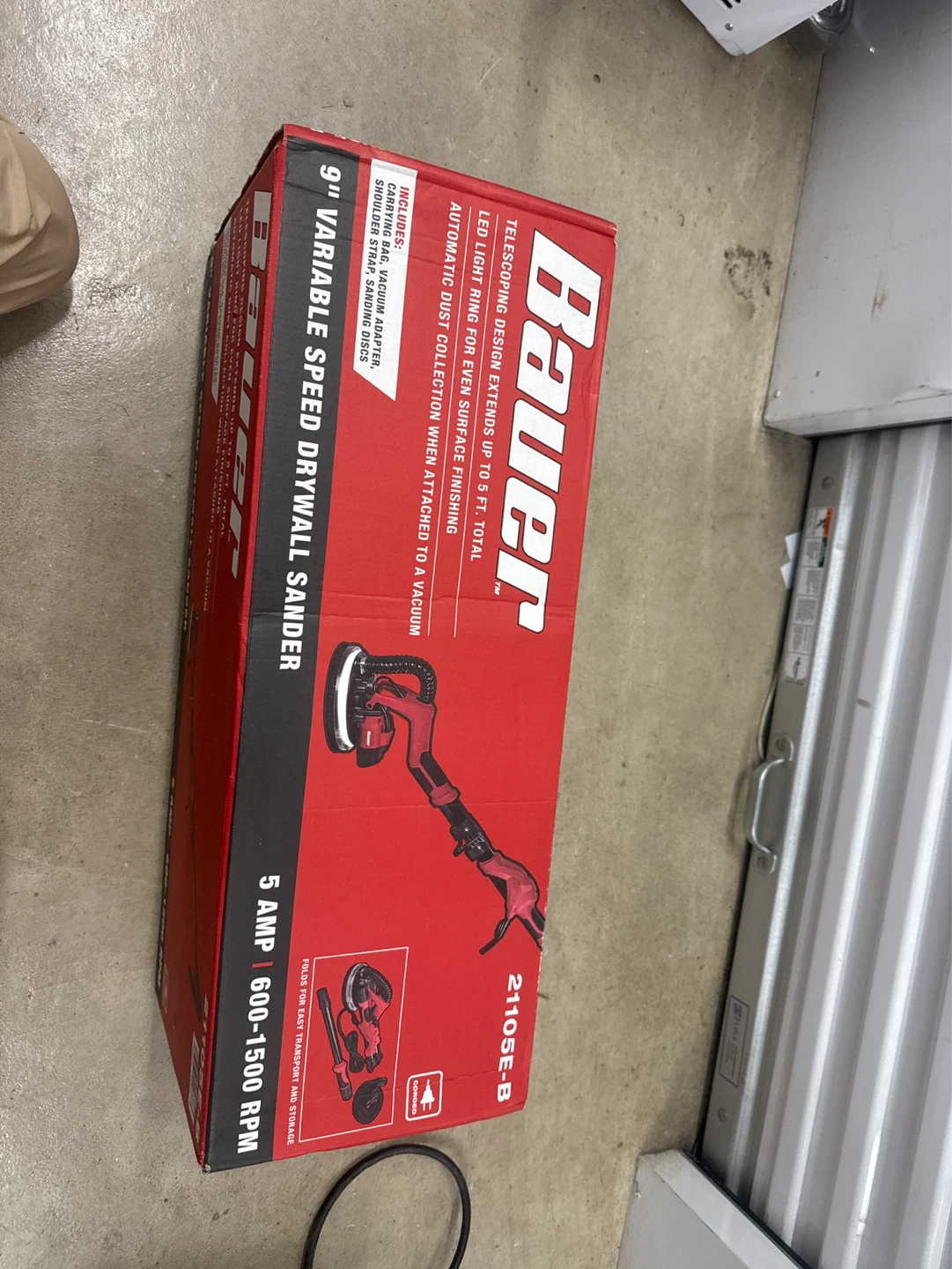 Bauer 9 inch Variable Speed Drywall Sander - photo 3