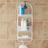 Moving sale—-White plastic 3-tier shower caddy