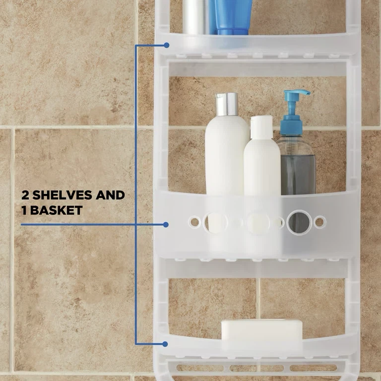 Moving sale—-White plastic 3-tier shower caddy - photo 5
