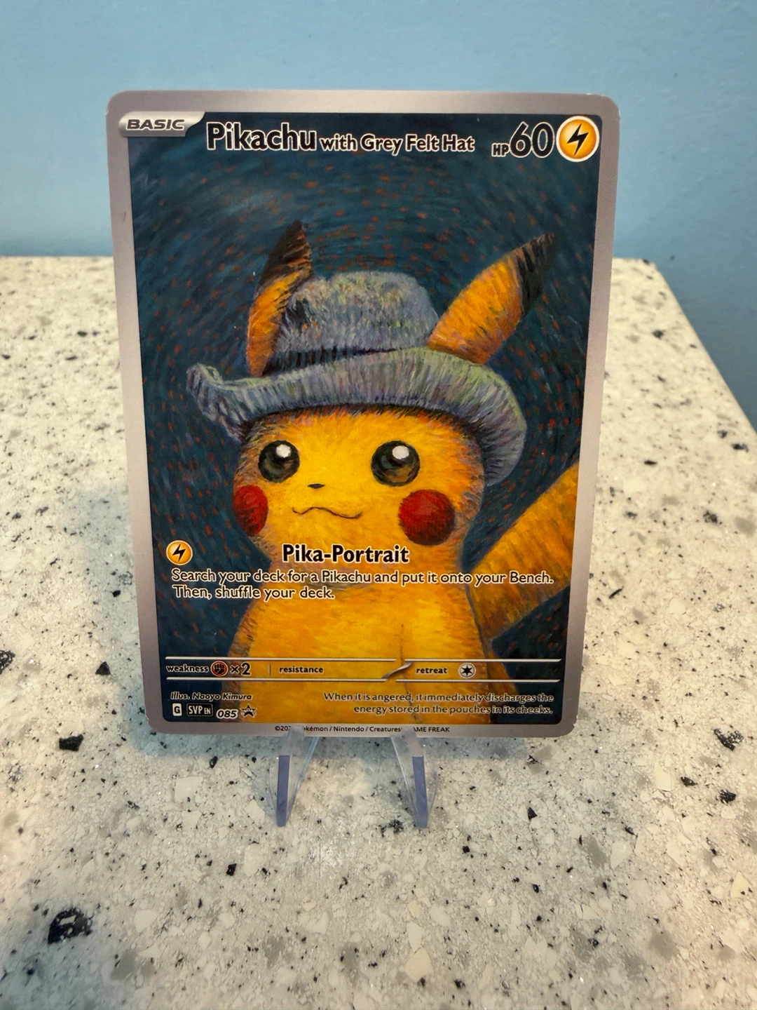 Pikachu with Grey Felt Hat Promo Card