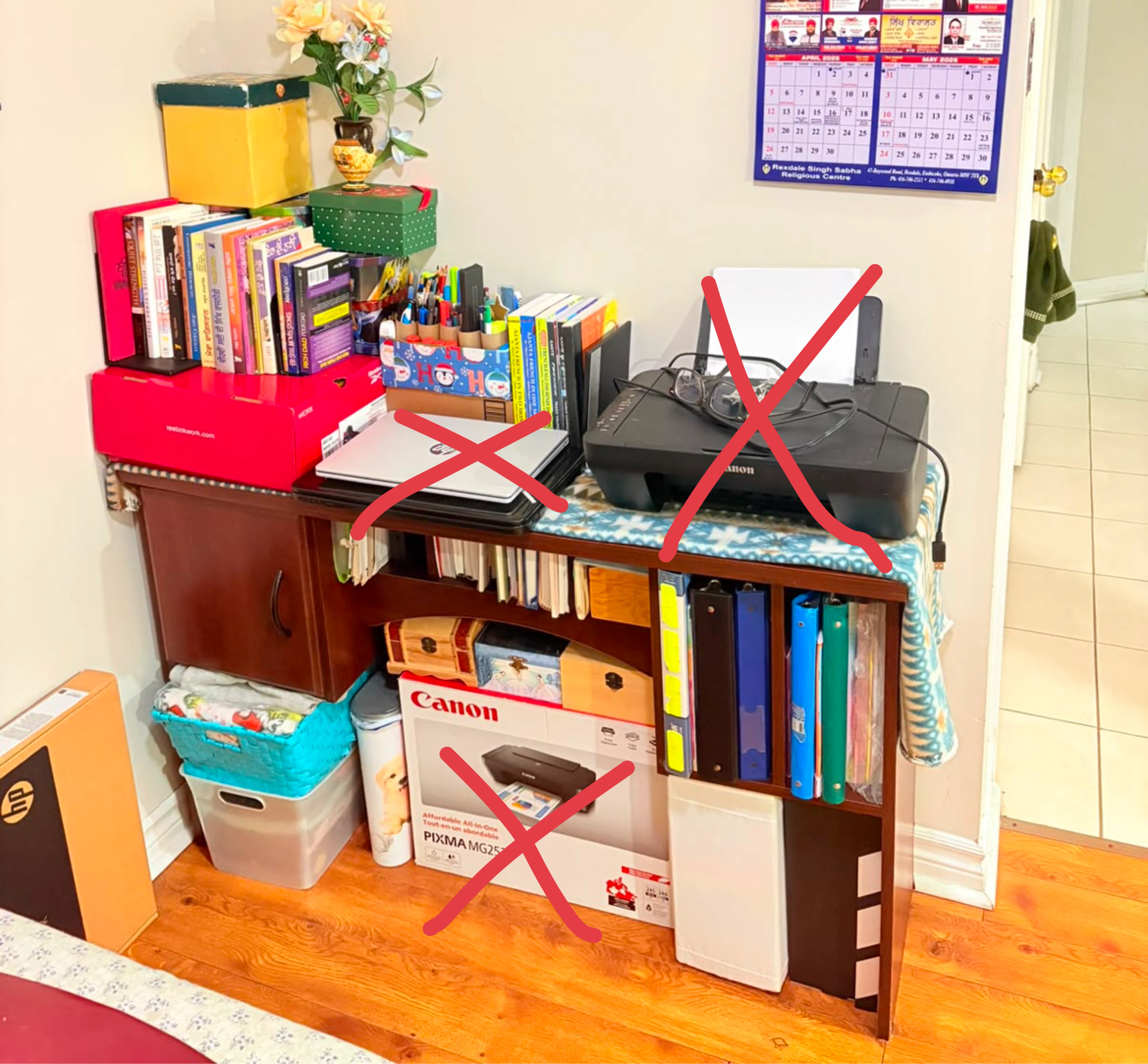 Moving out sale—-Wooden Home Office Desk