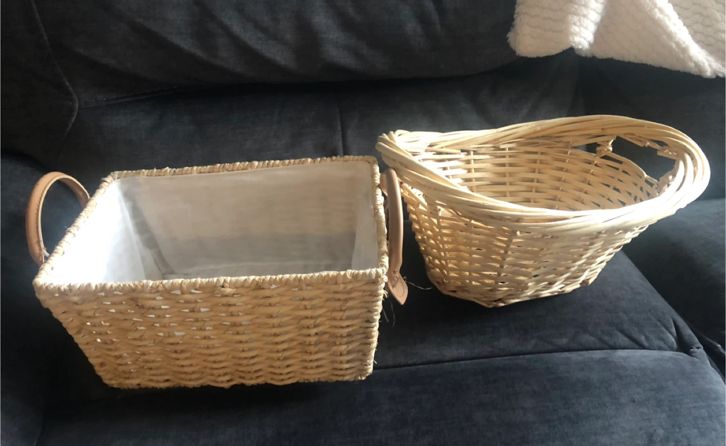 Lace Curtains & Wicker Basket Set - photo 4