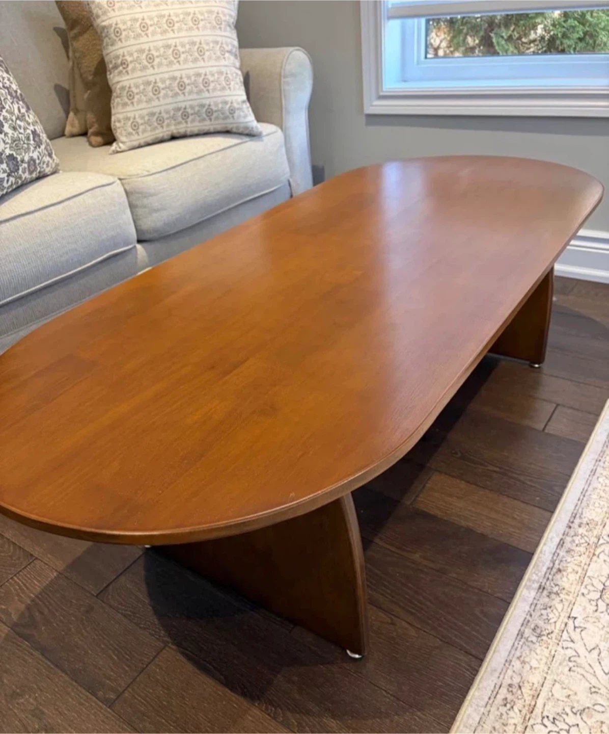Oval Wooden Coffee Table