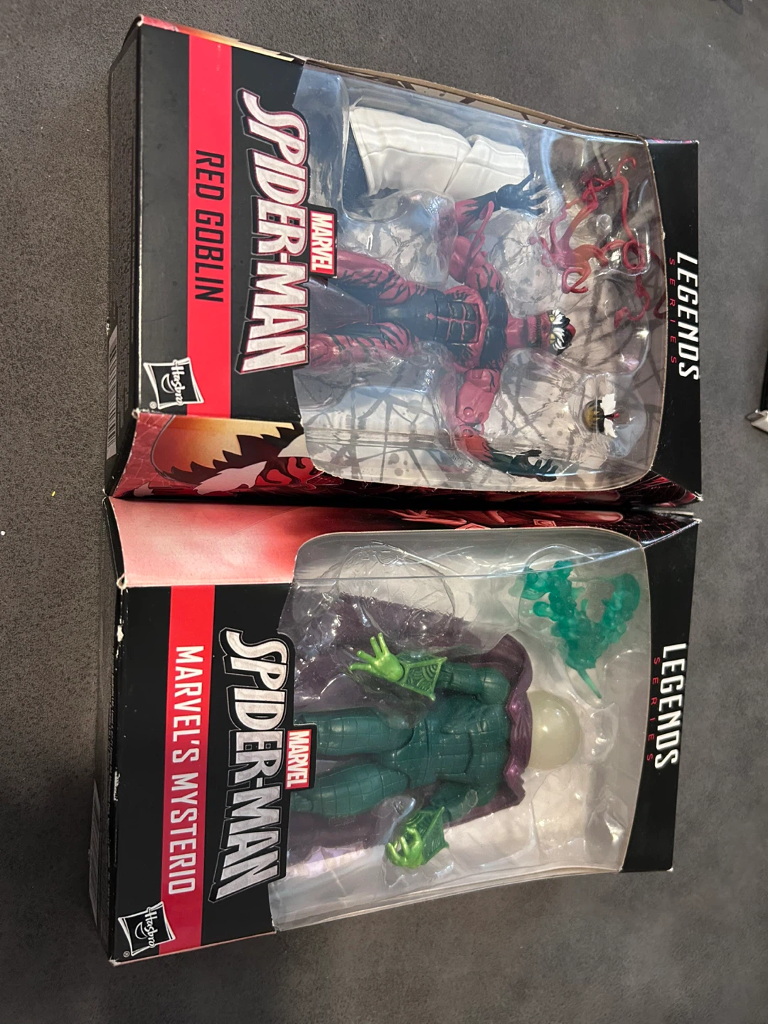 Marvel Legends Spider-Man Red Goblin and Mysterio Figures