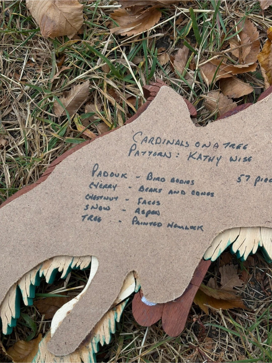 Wood Intarsia Art Cardinals on a Tree Kathy Wise - photo 2