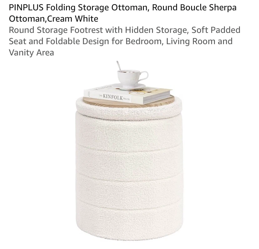 New Storage Ottoman / Side Table /Toy Storage Small