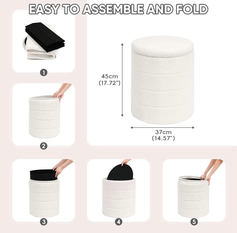 New Storage Ottoman / Side Table /Toy Storage Small - photo 2