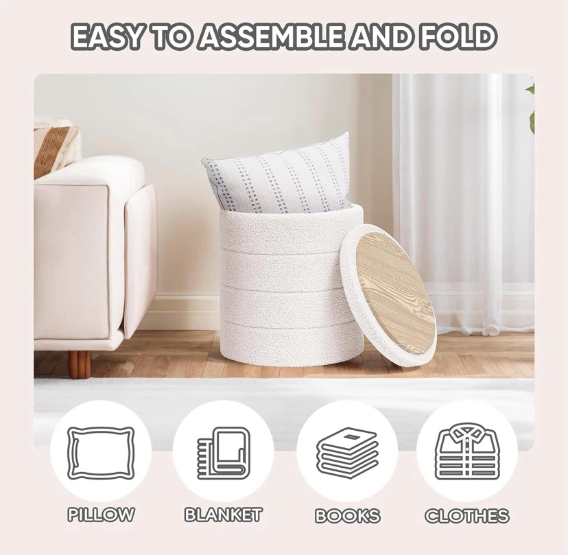 New Storage Ottoman / Side Table /Toy Storage Small - photo 3
