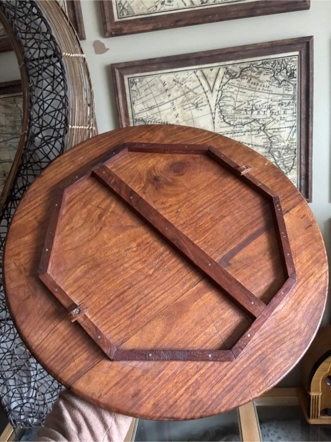 vintage Anglo-Indian folding table top - photo 3