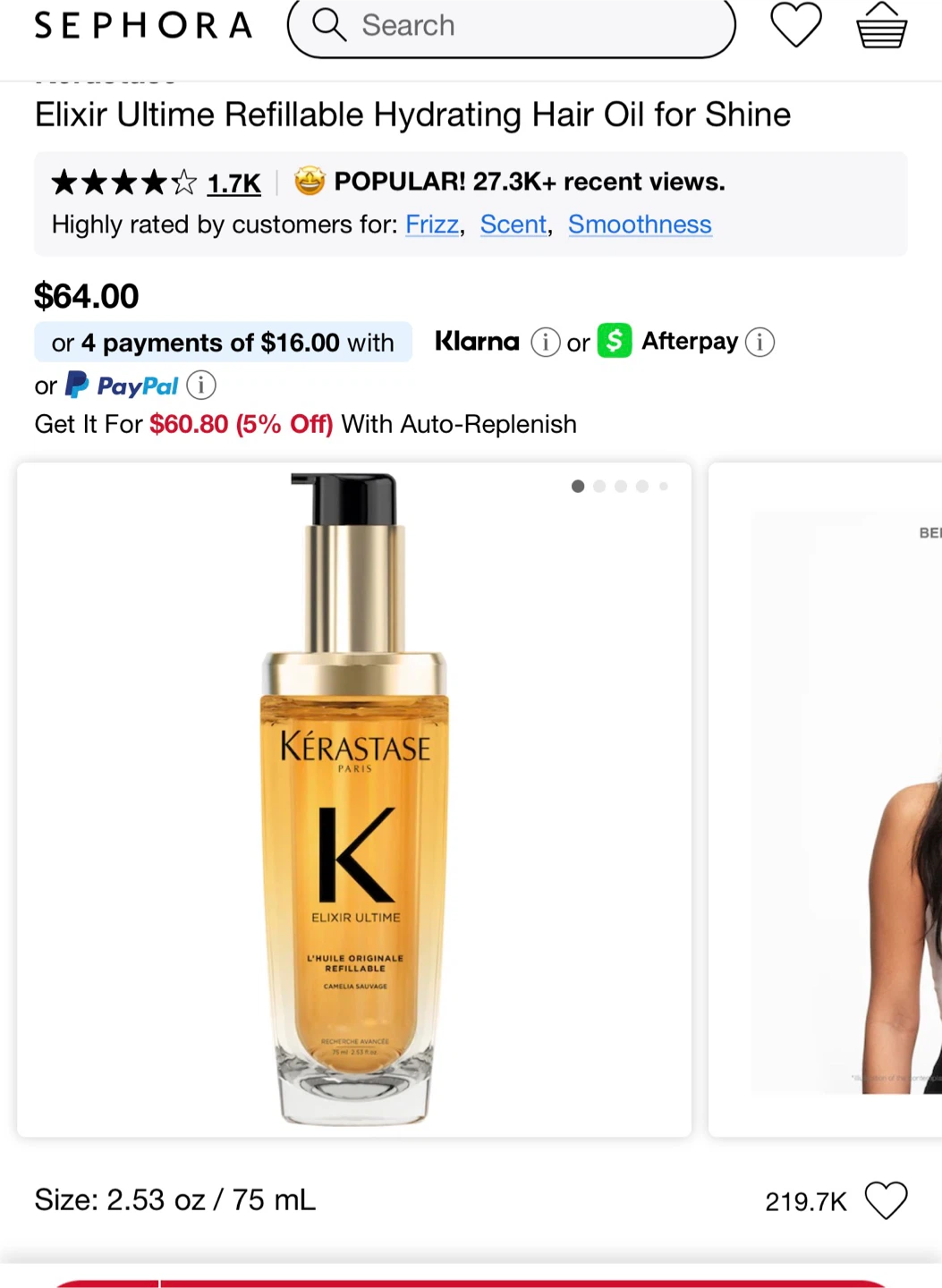 Kerastase Elixir Ultime Hair Oil Standard Size - photo 2