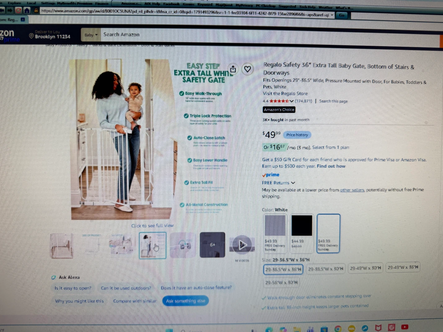 Regalo Safety 36" Extra Tall Baby Gate - photo 4