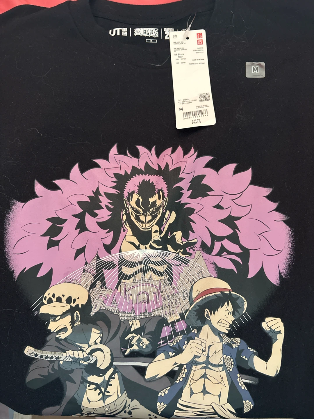 Uniqlo One Piece Graphic T-Shirt Black Medium