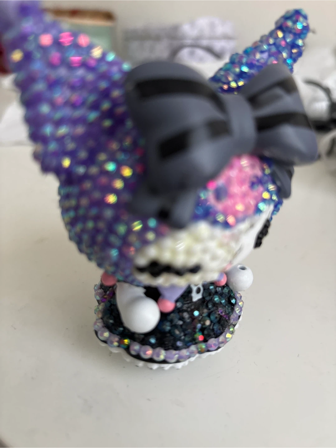 Rhinestone Kuromi Figurine