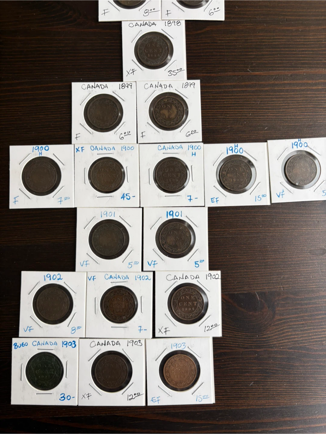 Collection of Canadian Large Cent Coins - photo 5