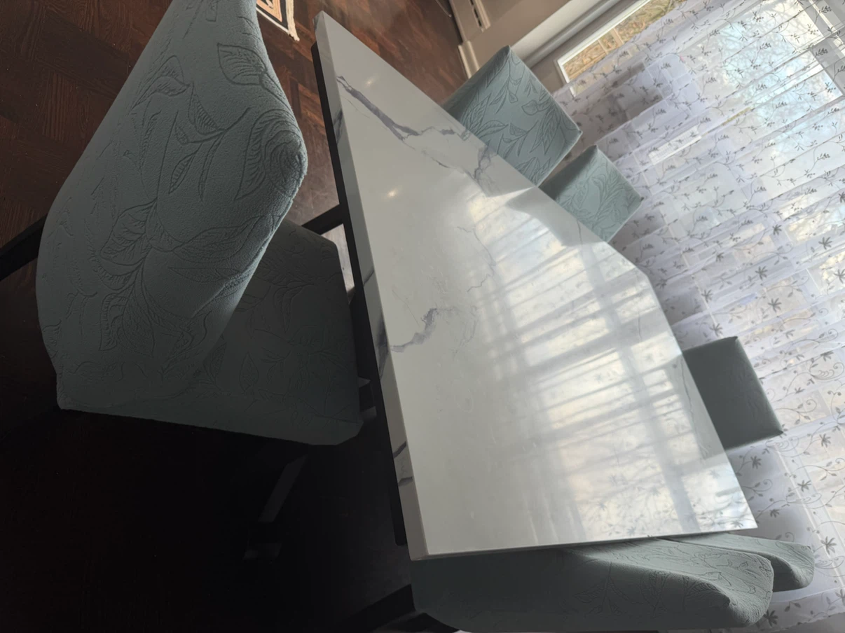 Marble table with 6 chairs - photo 2