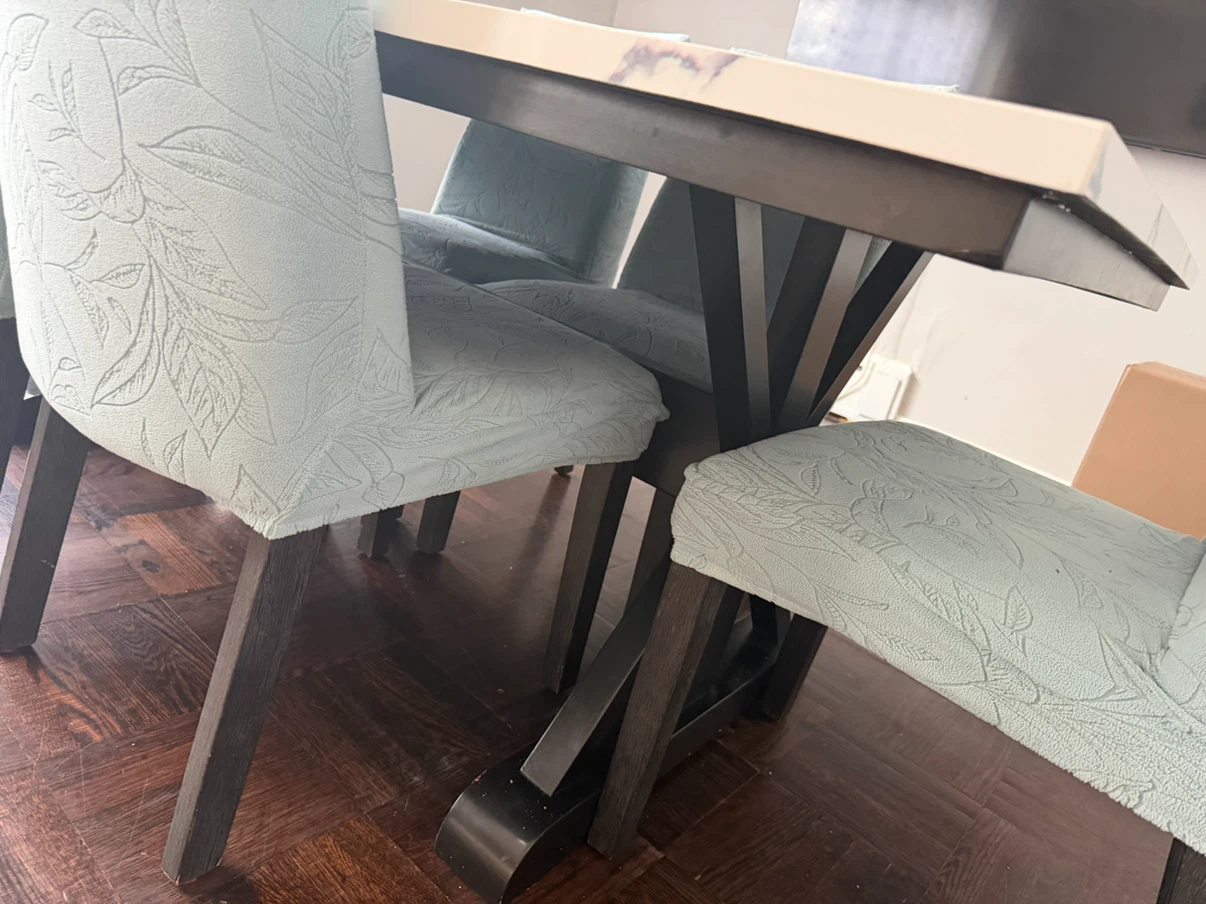 Marble table with 6 chairs - photo 3