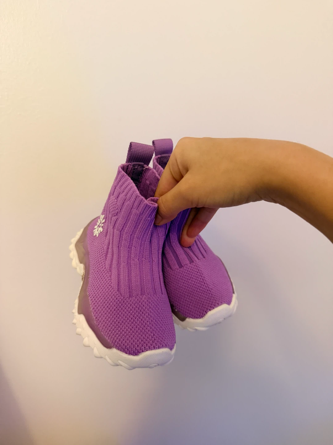 Purple Knit High-Top Sneakers - photo 3