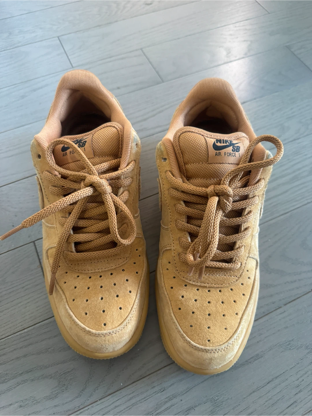 Nike SB Air Force 1 Wheat Sneakers(m6.5/w8) - photo 2