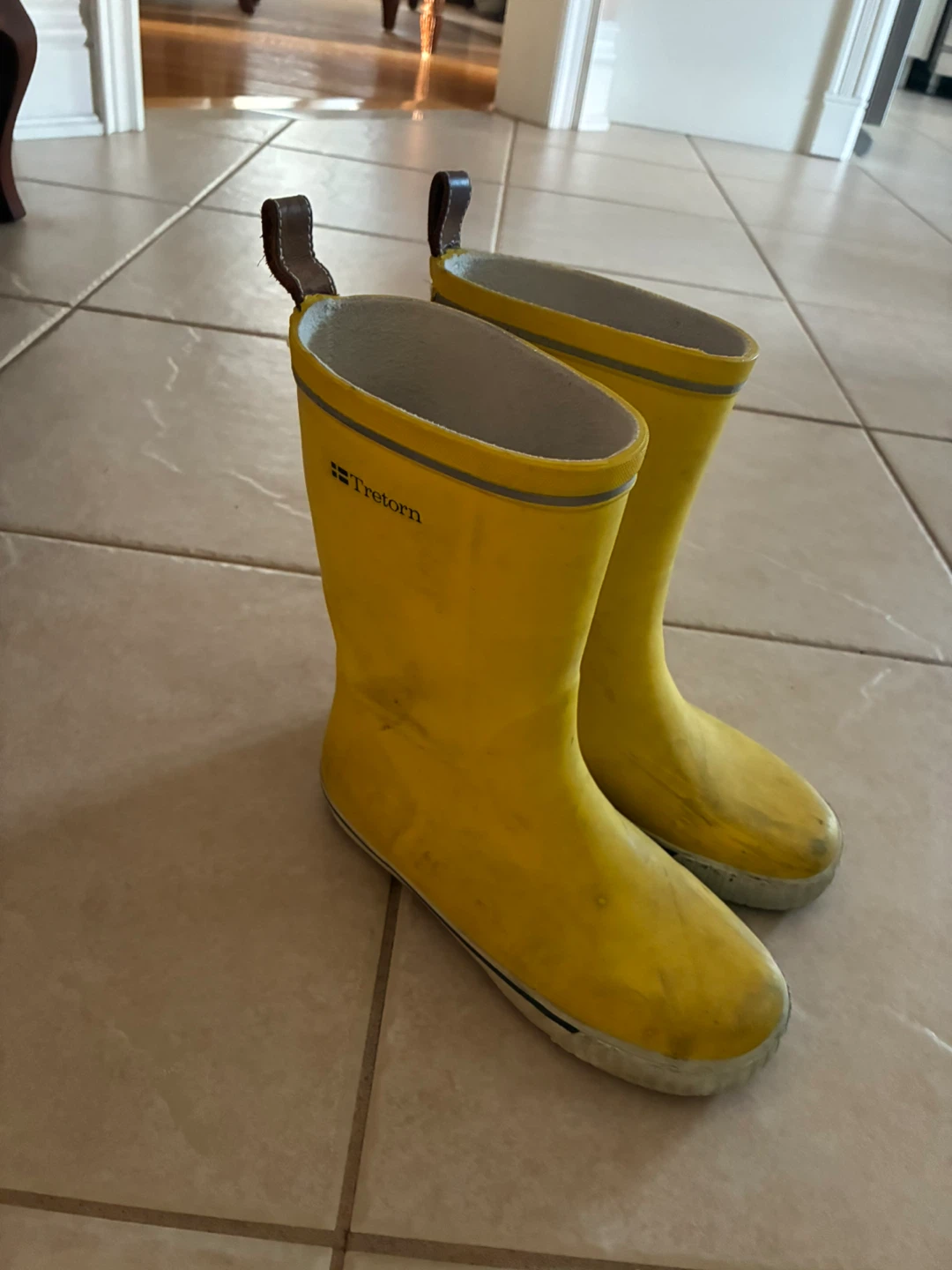 Tretorn Yellow Rubber Rain Boots