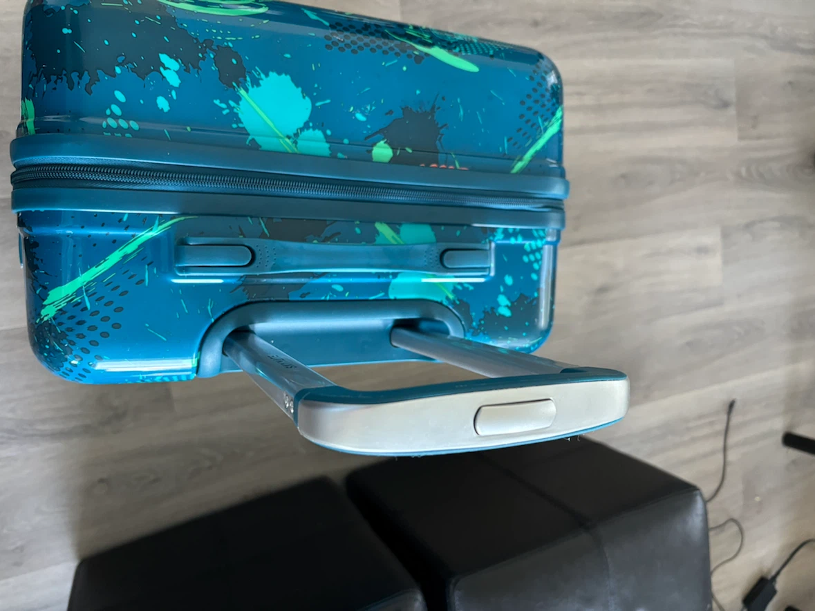 Skymate Teal Paint Splatter medium size Carry-On Suitcase - photo 4