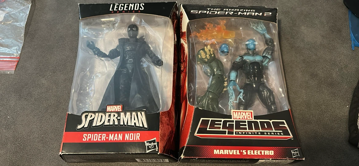 Hasbro Marvel Legends Spider-Man Noir and Electro Figures
