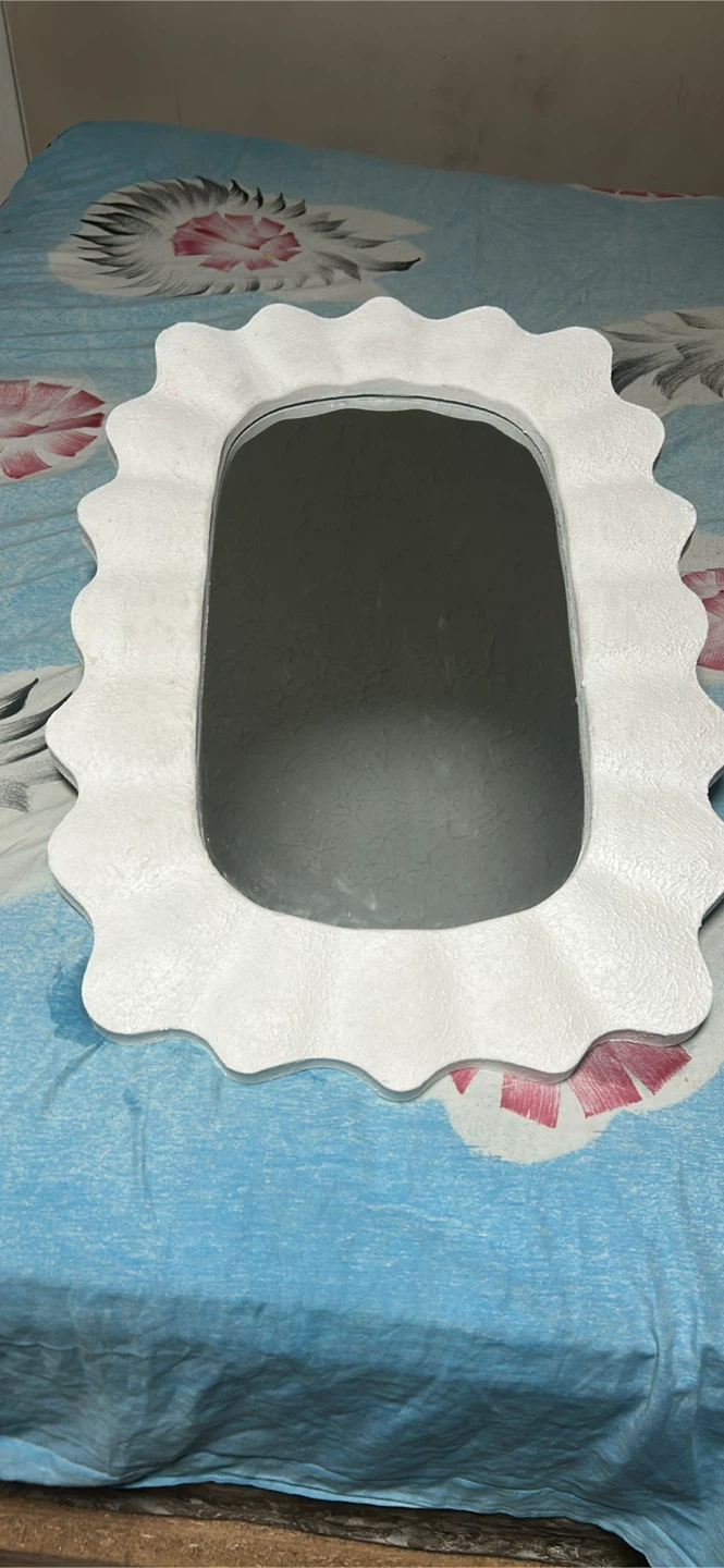 White Scalloped Wall Mirror - photo 2
