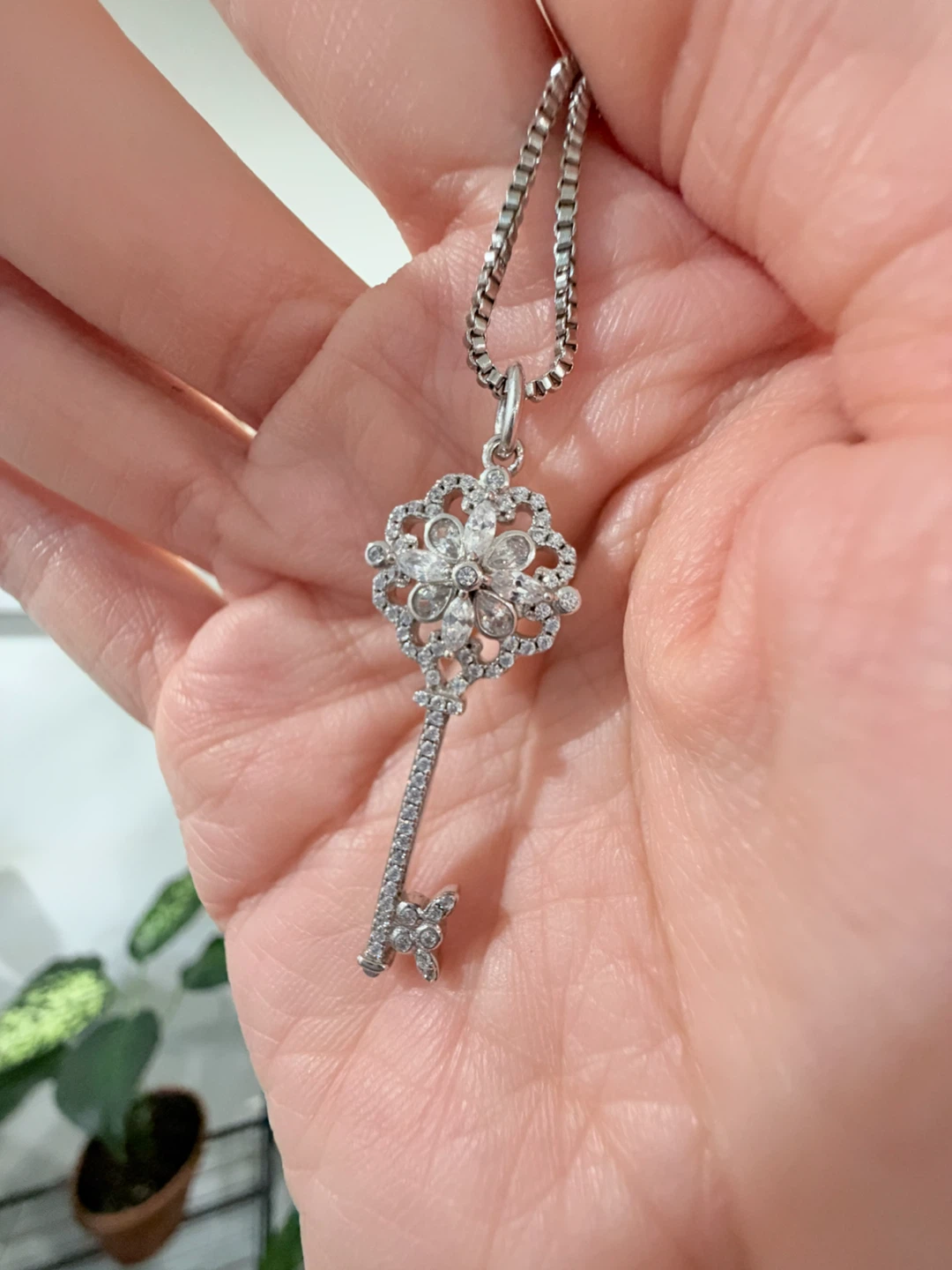 Sterling Silver Key Pendant Necklace - photo 5