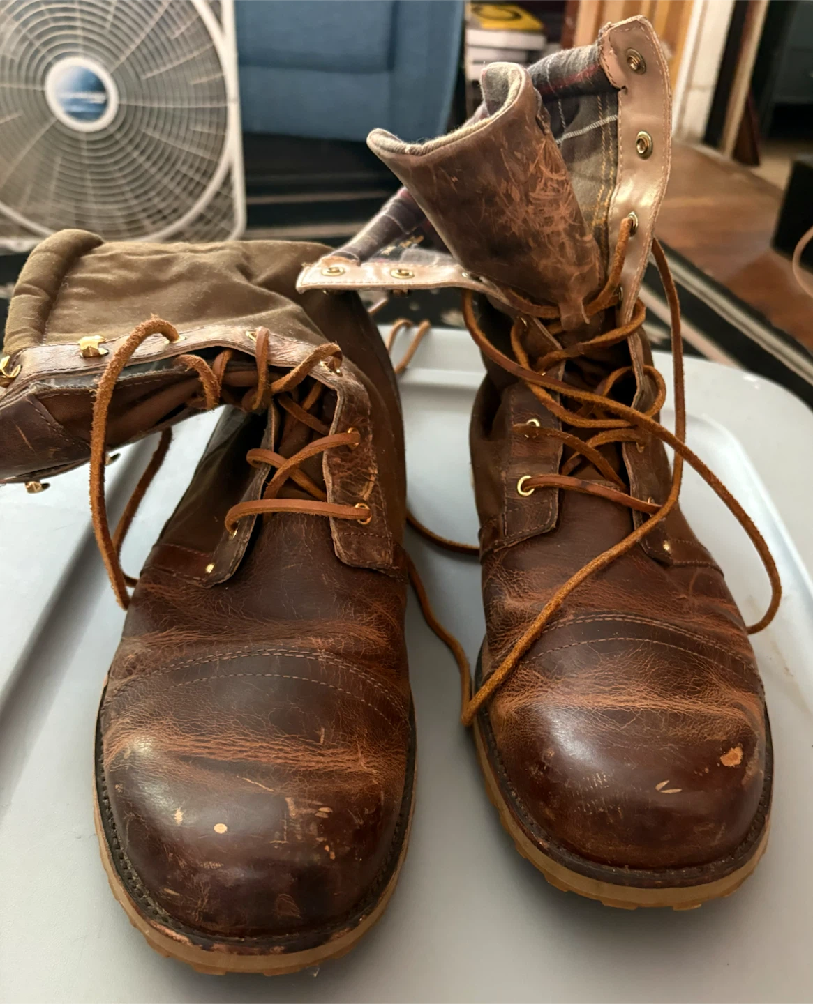 Rockport x Barbour Men's Leather Boots