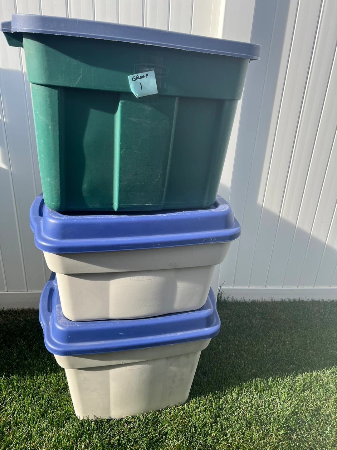 #1 - Rubbermaid 83L Storage Boxes