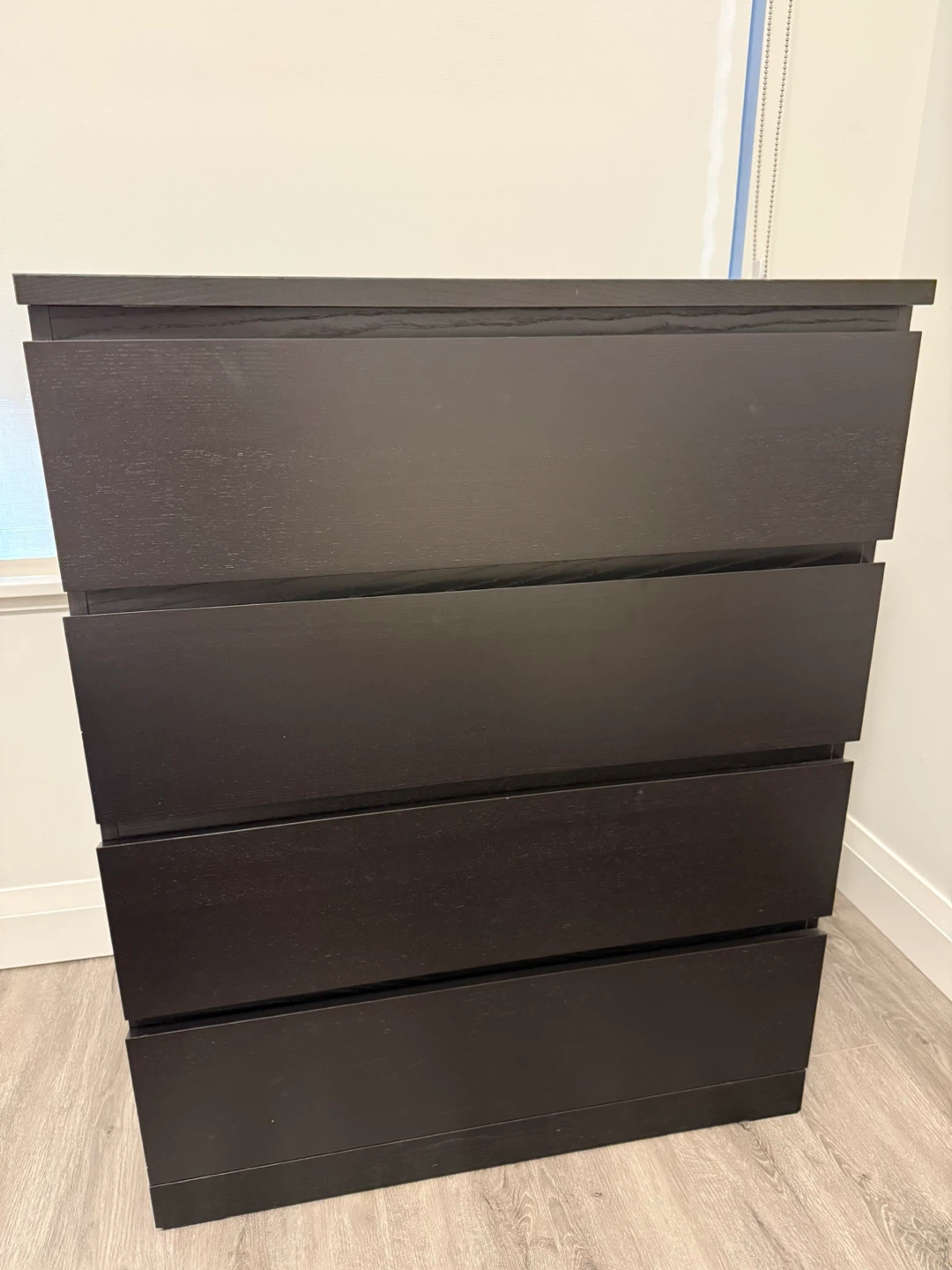 IKEA MALM Black 4-Drawer Chest