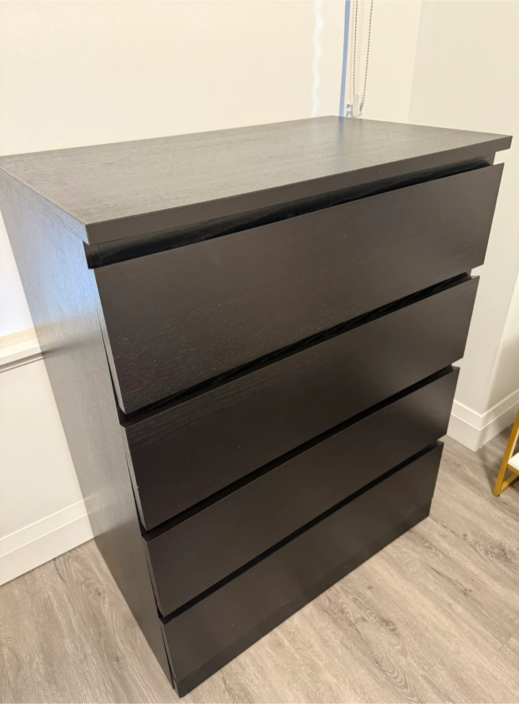 IKEA MALM Black 4-Drawer Chest - photo 2