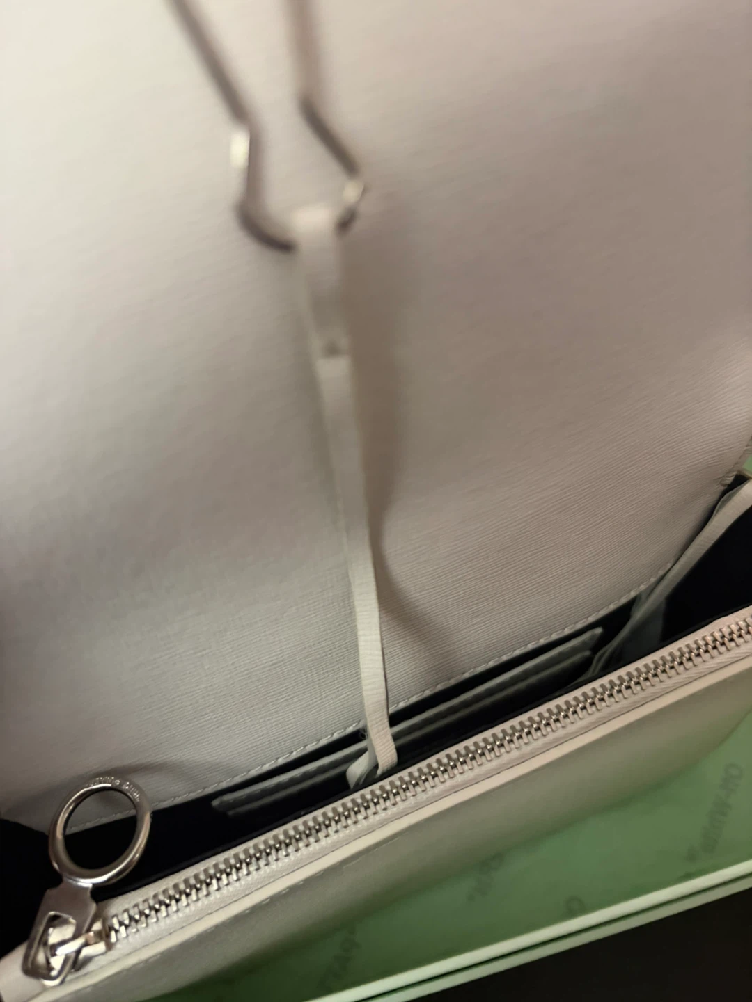 Off-White Diagonal Binder Clip Crossbody Bag - photo 3