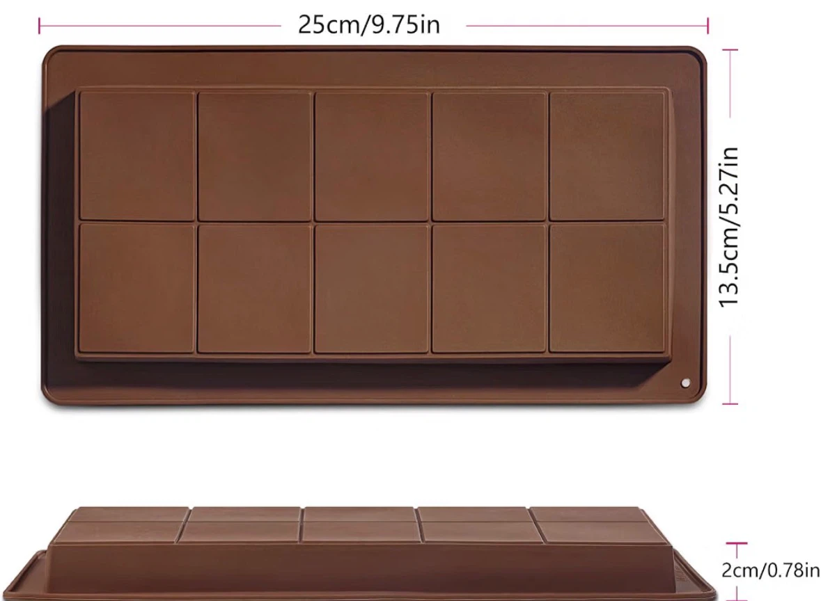2 Silicone Chocolate Bar Molds - photo 3
