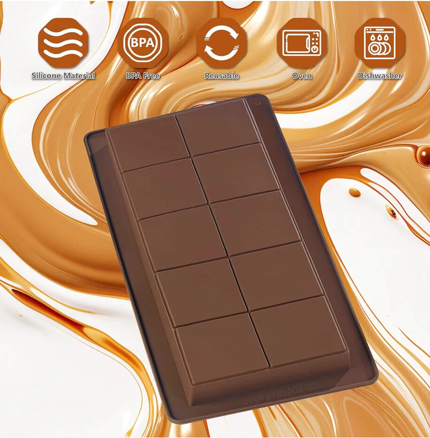 2 Silicone Chocolate Bar Molds - photo 4