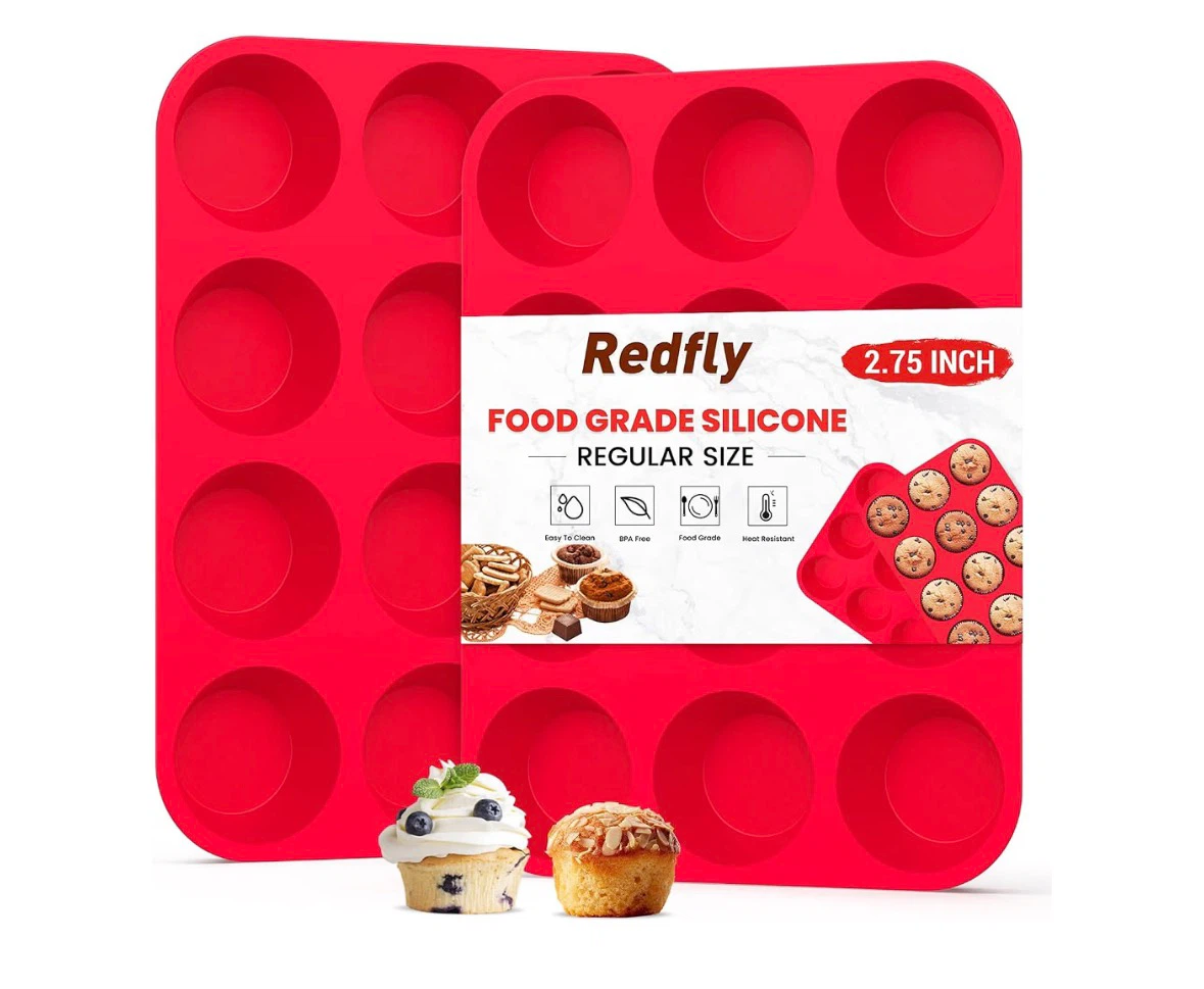 2 Redfly 12-Cup Silicone Muffin Pan Set - photo 2