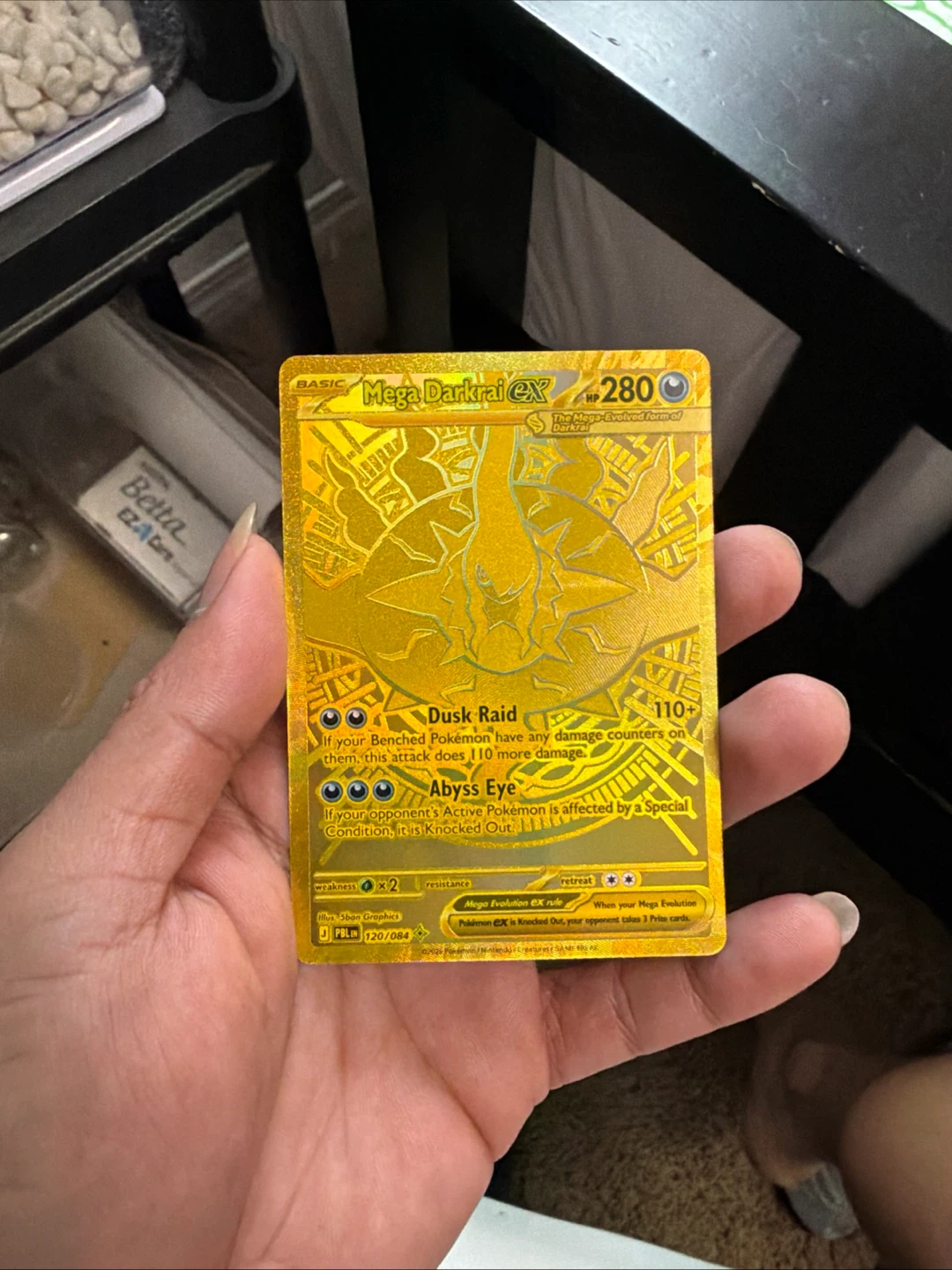 Mega Darkrai EX Gold Pokemon Card (TRADE ONLY)
